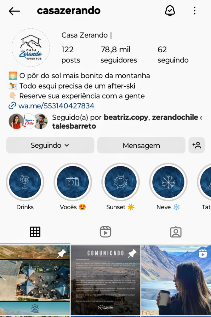 Instagram Casa Zerando