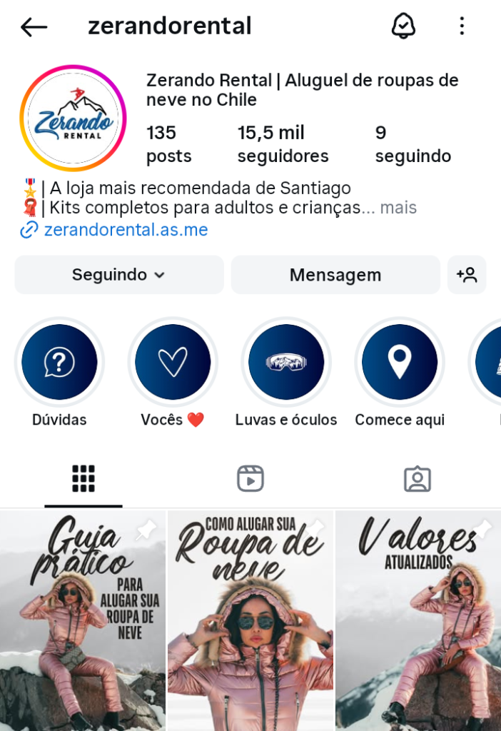 Instagram Zerando Rental