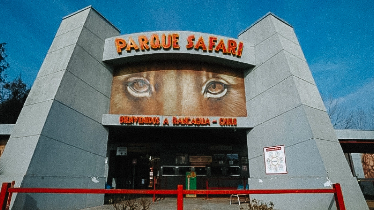 Entrada principal do Parque Safari em Rancagua